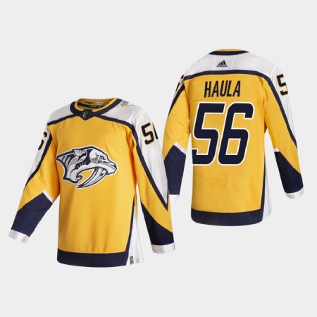 Nashville Predators Erik Haula 56 2020-21 Reverse Retro Authentic Shirt - Mannen